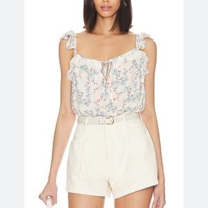 NEW Free People floral lace ruffle bodysuit